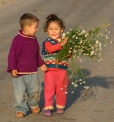 Kasachstan - Beim Blumensammeln